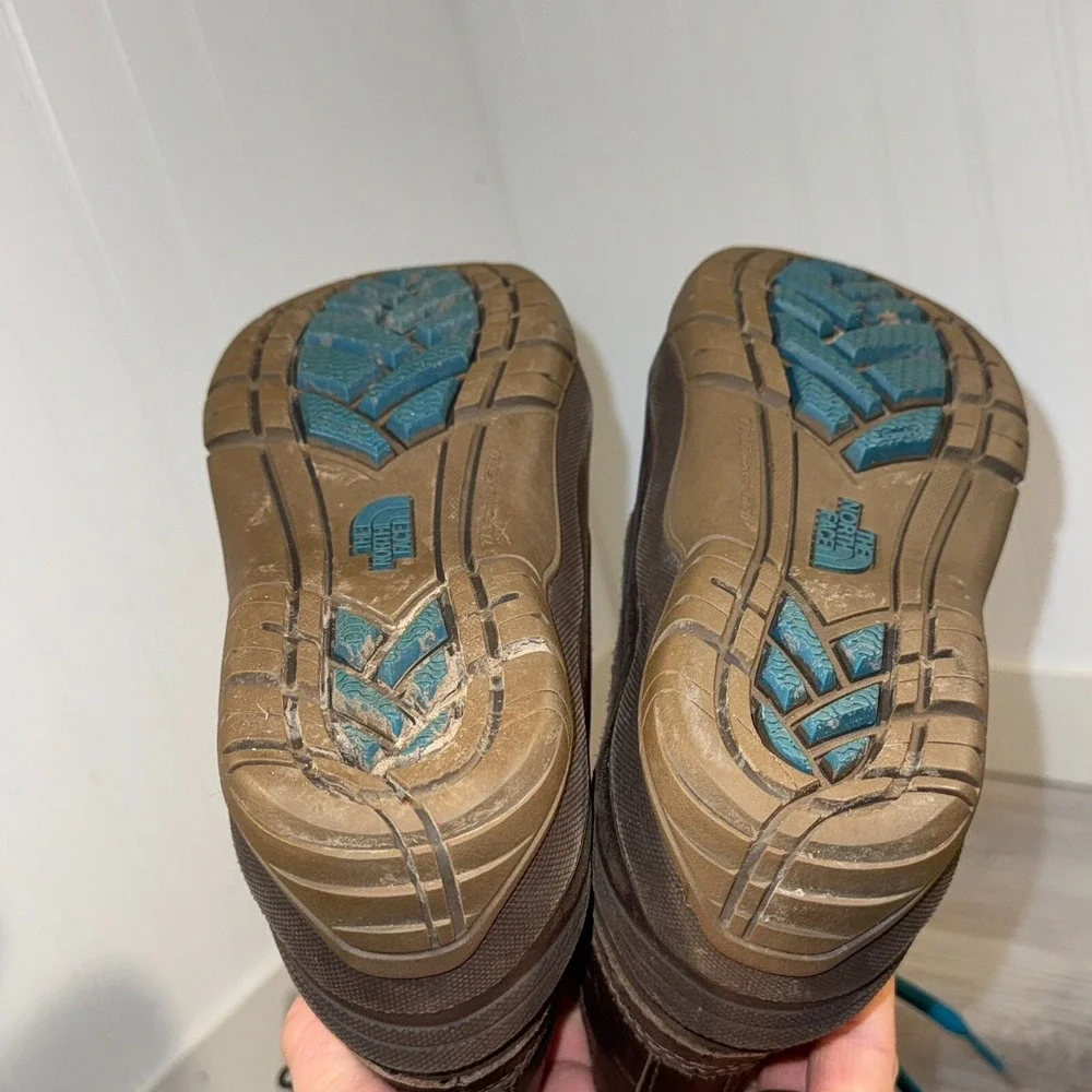 The North Face Brown Faux Fur Snow Boots Primaloft Womens Size 6